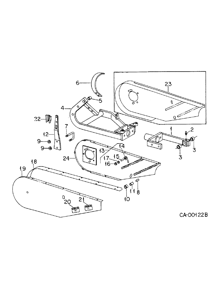 Схема запчастей Case IH 1000 - (K-05) - CUTTER BAR SUPPORT, HINGE COUPLING, IDLER PULLEY AND SHIELDS 