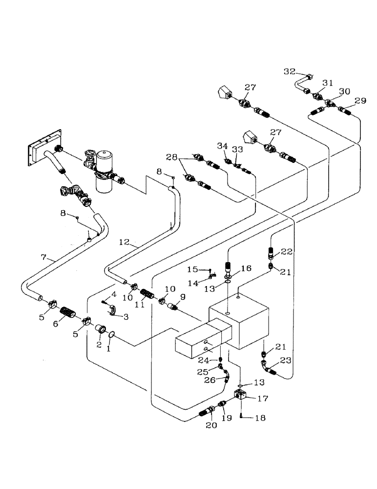 Схема запчастей Case IH AUSTOFT - (B05-02) - HYDRAULIC CIRCUIT, PUMP Hydraulic Components & Circuits