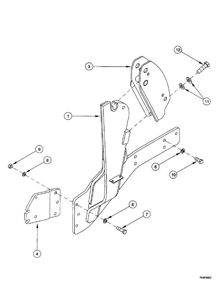 Схема запчастей Case IH L550 - (9-10) - MOUNTING BRACKETS (CX70 - CX100) (09) - CHASSIS/ATTACHMENTS