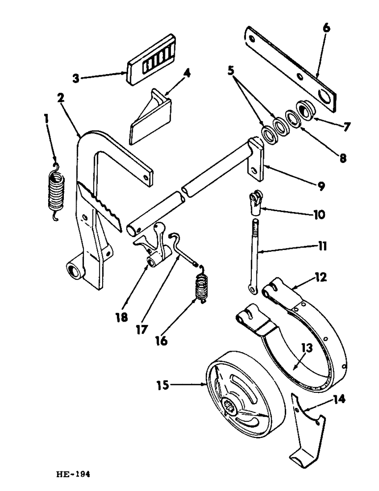 Схема запчастей Case IH 275 - (H-16) - CONTROLS, BRAKE CONTROL Controls