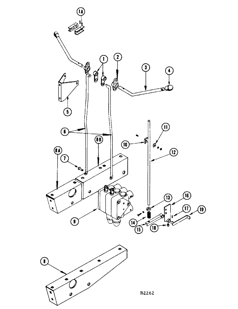 Схема запчастей Case IH 960 - (282) - CONTROL LINKAGE HEADER LIFT & VARIABLE SPEED (58) - ATTACHMENTS/HEADERS