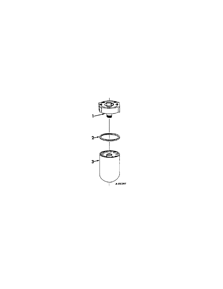 Схема запчастей Case IH 616 - (F-24[1]) - CHARGE PUMP FILTER FOR HYDROSTATIC DRIVE, 616 001596 AND UP, 622 004539 AND UP (07) - HYDRAULIC SYSTEM