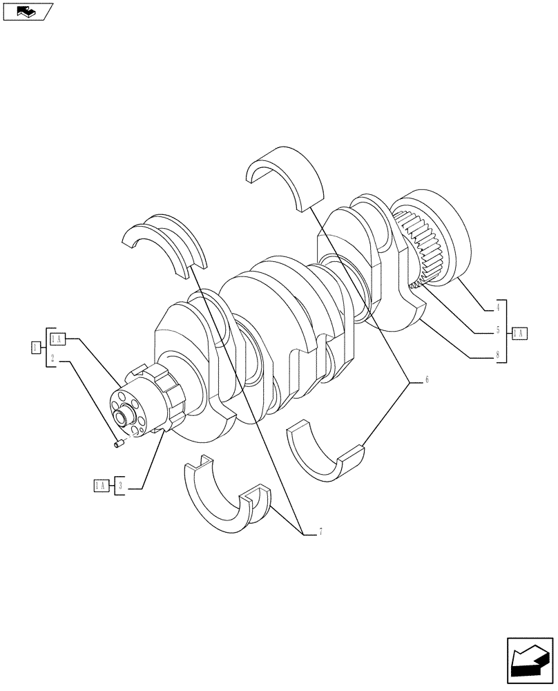 Схема запчастей Case IH F4DFE413C A004 - (10.103.01) - CRANKSHAFT (84496914) (10) - ENGINE