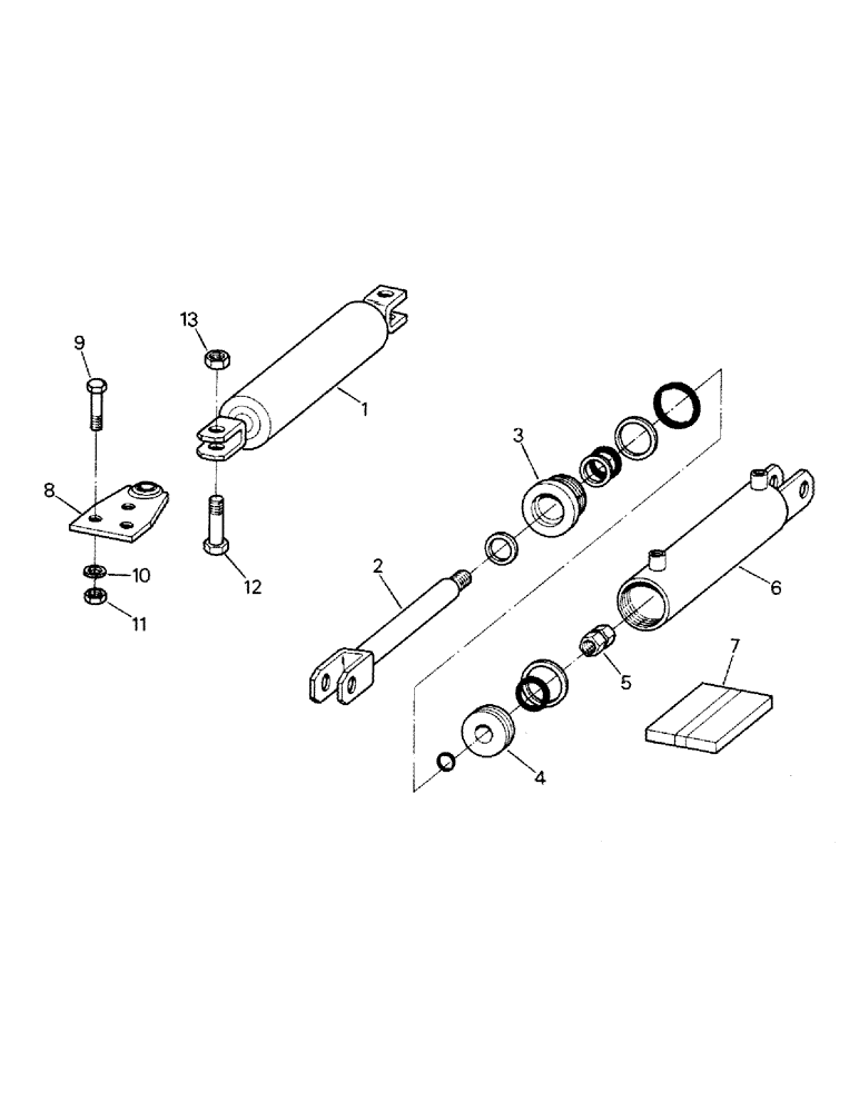 Схема запчастей Case IH RC210 - (08-11) - STEERING CYLINDER AND MOUNTING (07) - HYDRAULICS
