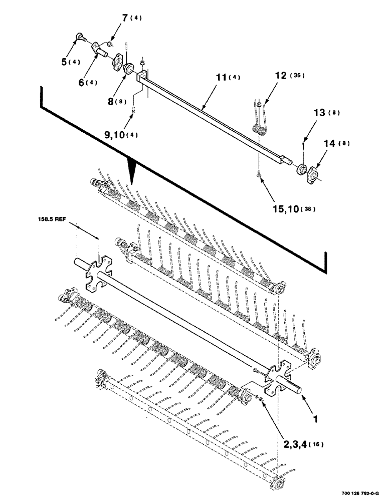 Схема запчастей Case IH 8455T - (3-06) - PICKUP ROTOR ASSEMBLY Pickup