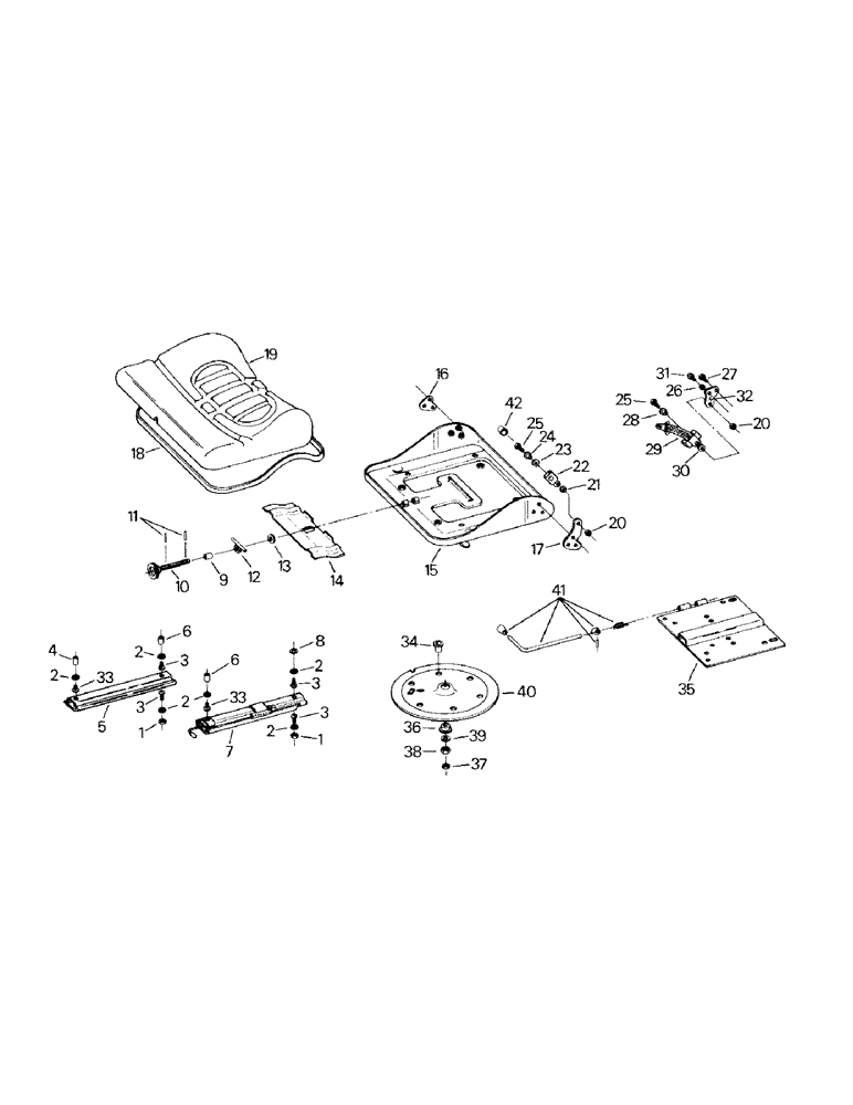 Схема запчастей Case IH CM360 - (01-13) - SEAT ASSEMBLY, SEAT CUSHION AND SLIDE ASSEMBLY (10) - CAB