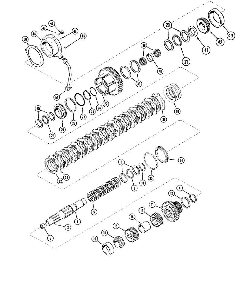 Схема запчастей Case IH 7130 - (6-106) - TRANSMISSION, RANGE COUNTERSHAFT (06) - POWER TRAIN