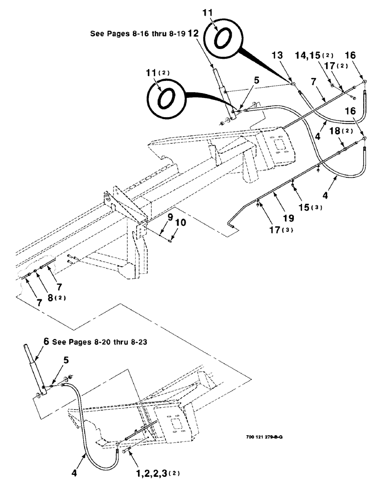 Схема запчастей Case IH 8820 - (8-06) - HYDRAULIC ASSEMBLY, 25 FOOT, REEL LIFT (08) - HYDRAULICS