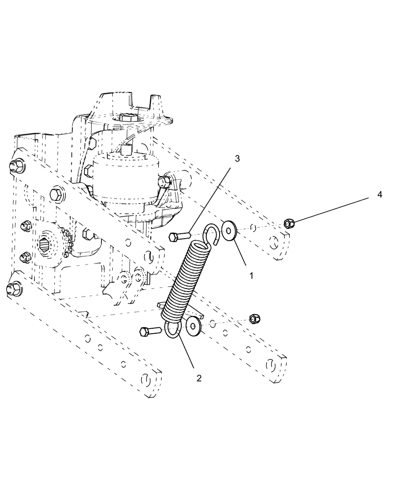 Схема запчастей Case IH 1240 - (75.200.42) - PNEUMATIC DOWN PRESSURE - ASSIST SPRING (75) - SOIL PREPARATION