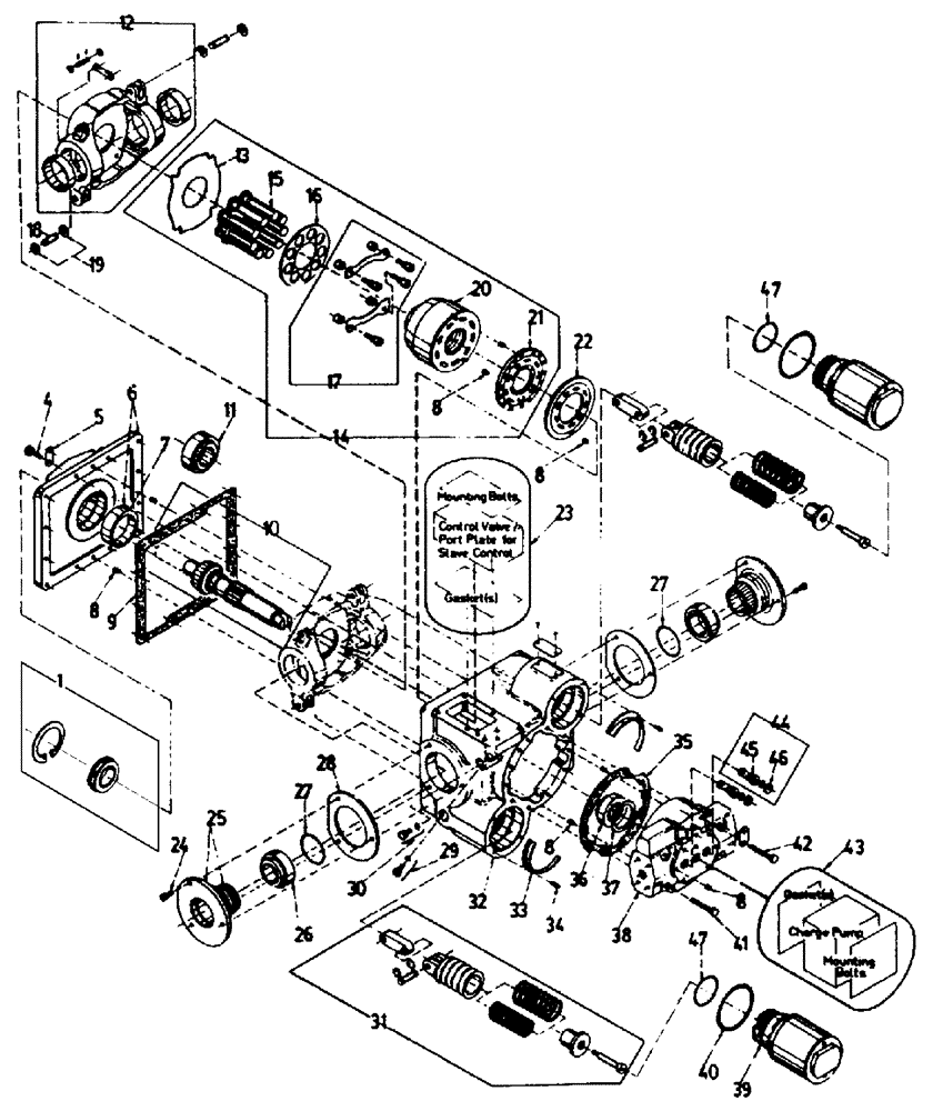 Схема запчастей Case IH A7000 - (B04.01[01]) - Hydraulic Pump {Transmission} (07) - HYDRAULICS