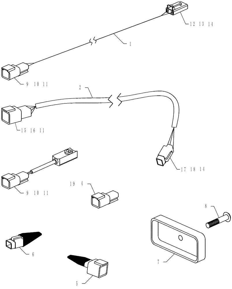 Схема запчастей Case IH 2230 - (55.640.03) - FLOW PARTS (55) - ELECTRICAL SYSTEMS