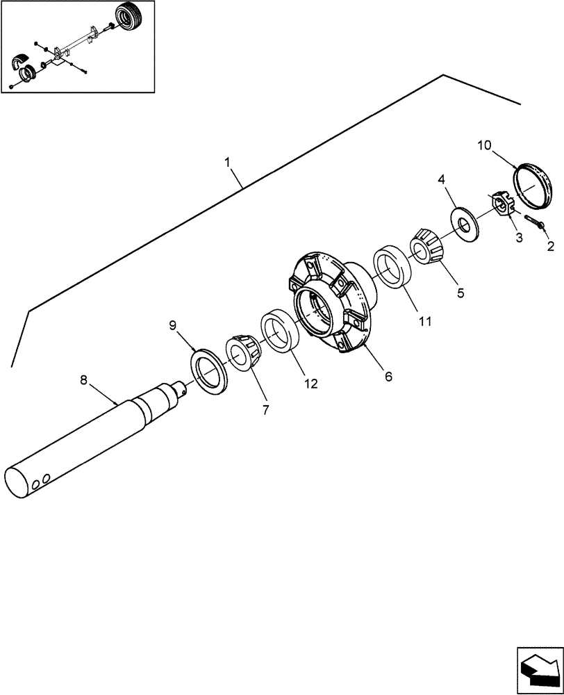 Схема запчастей Case IH RBX463 - (11.40) - WHEELS, HUB & SPINDLE, STANDARD DUTY (11) - WHEELS