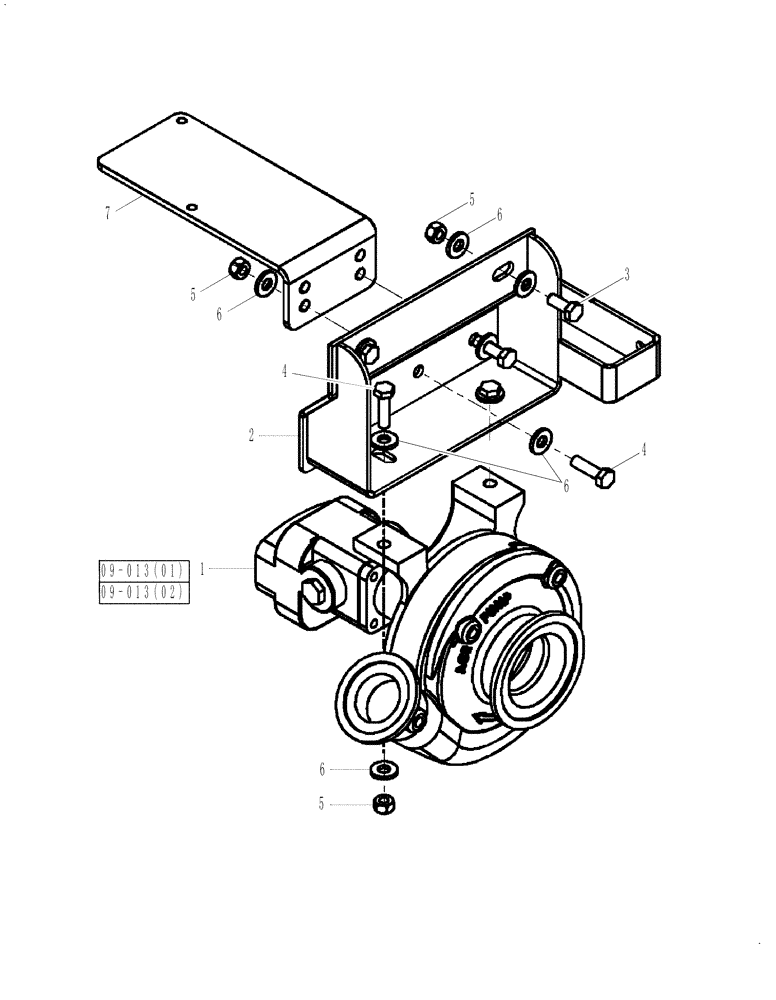 Схема запчастей Case IH SPX3320 - (09-012) - PUMP MOUNTING GROUP Liquid Plumbing