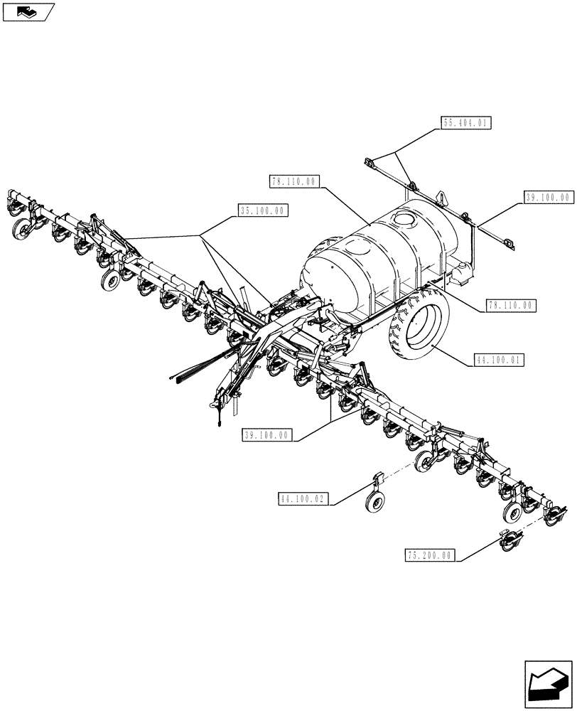 Схема запчастей Case IH 920 - (00.000.01) - PICTORIAL INDEX - MAIN SECTIONS (00) - GENERAL & PICTORIAL INDEX
