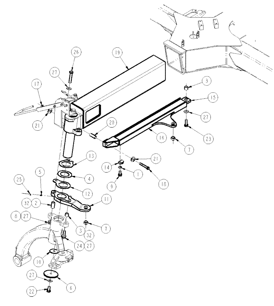 Схема запчастей Case IH SPX4260 - (04-020) - AXLE, STEER, LF Suspension & Frame