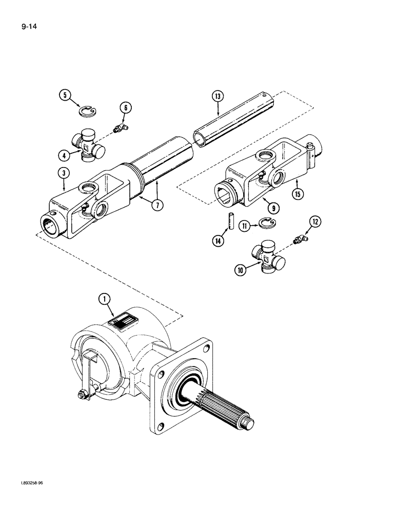 Схема запчастей Case IH 970 - (9-14) - DRIVELINE (09) - CHASSIS