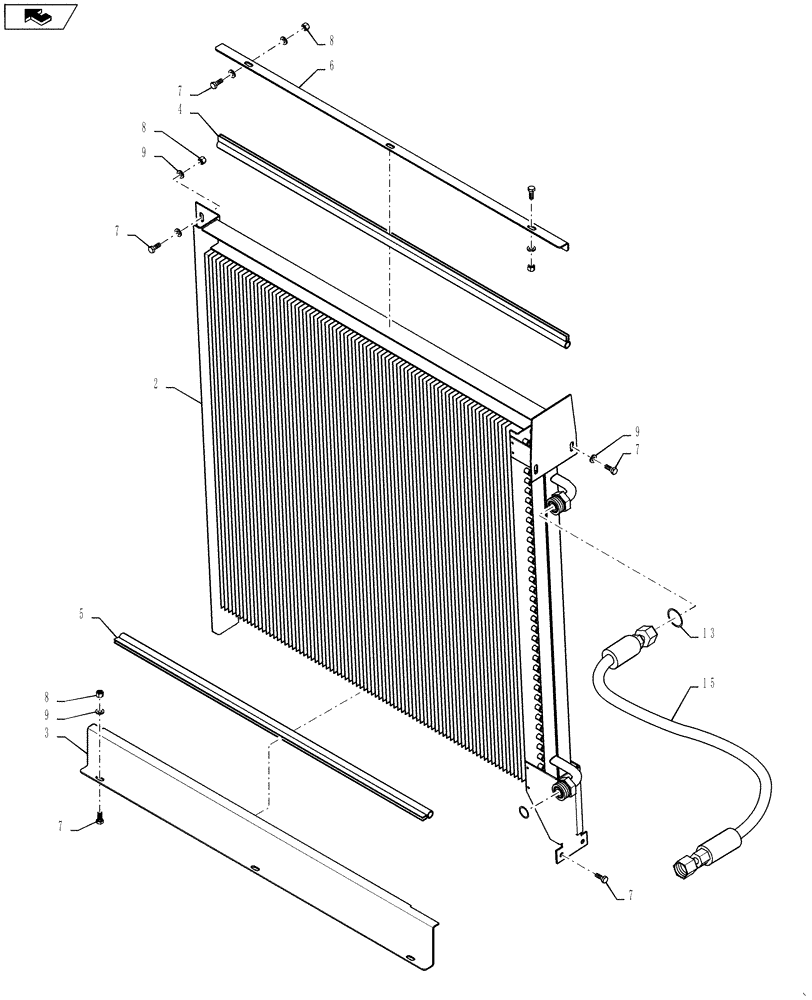 Схема запчастей Case IH 4420 - (06-013) - OIL COOLER/MANIFOLD GROUP Hydraulic Plumbing