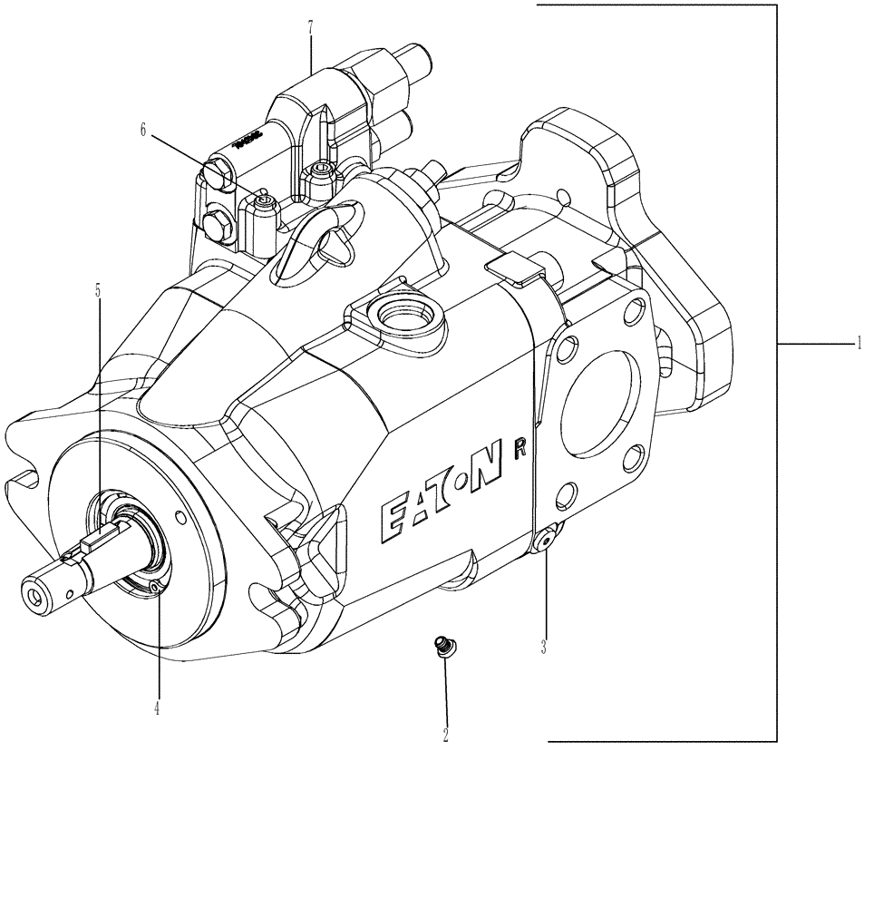 Схема запчастей Case IH 635 - (35.304.02) - HYDRAULIC PISTON PUMP ASSEMBLY (35) - HYDRAULIC SYSTEMS