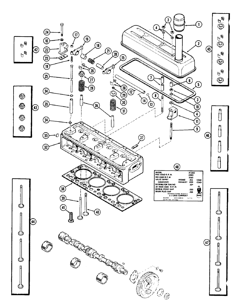 Схема запчастей Case IH 950 - (006) - CYLINDER HEAD ASSEMBLY 