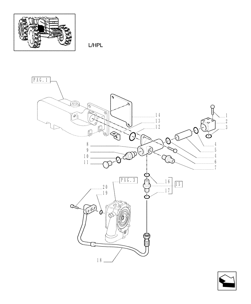 Схема запчастей Case IH MXU100 - (1.32.8/04[02]) - (VAR.831-831/1) CCLS WITH 2 MECHANICAL CONTROL VALVE - PUMPS FOR HYDRAULIC SYSTEM AND LIFT (03) - TRANSMISSION