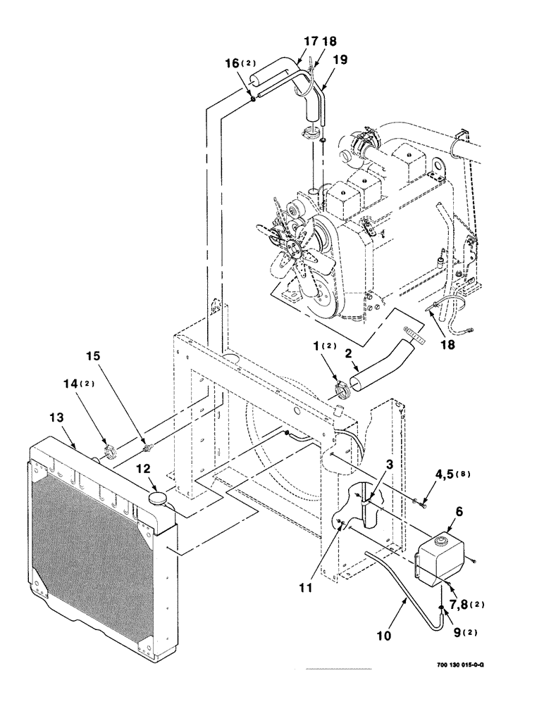 Схема запчастей Case IH 8850 - (02-14) - RADIATOR ASSEMBLY (02) - ENGINE