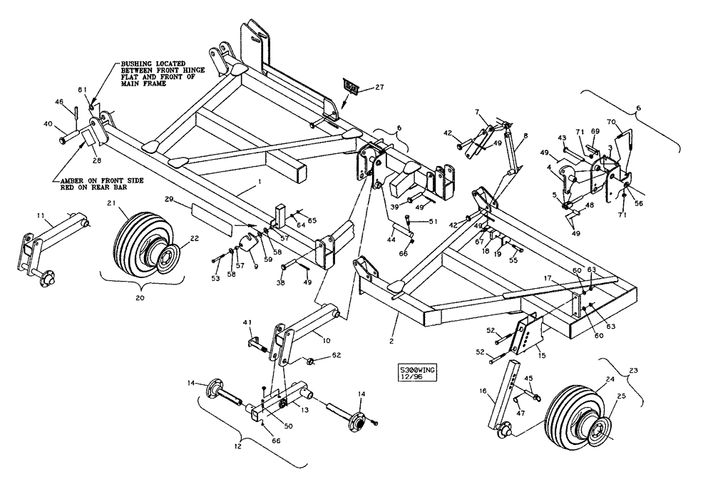 Схема запчастей Case IH NPX5300 - (39.100.04) - NPX5300 WING PARTS (09) - CHASSIS/ATTACHMENTS