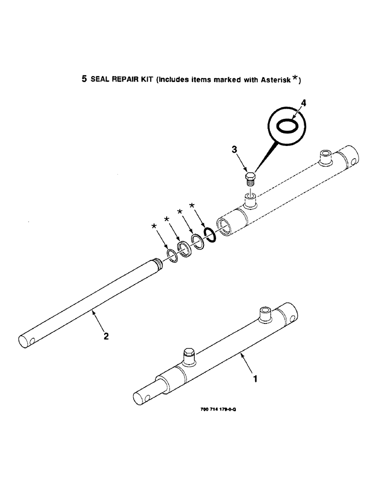 Схема запчастей Case IH 8840 - (8-16) - HYD. CYL. ASSEMBLY, REEL, SLAVE, 700714179 HYD. CYL. ASSEMBLY COMPLETE, 1" BORE X 9-3/8" STROKE (35) - HYDRAULIC SYSTEMS