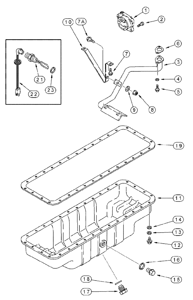 Схема запчастей Case IH SPX4260 - (03-012) - OIL PUMP, PAN AND HEATER (01) - ENGINE