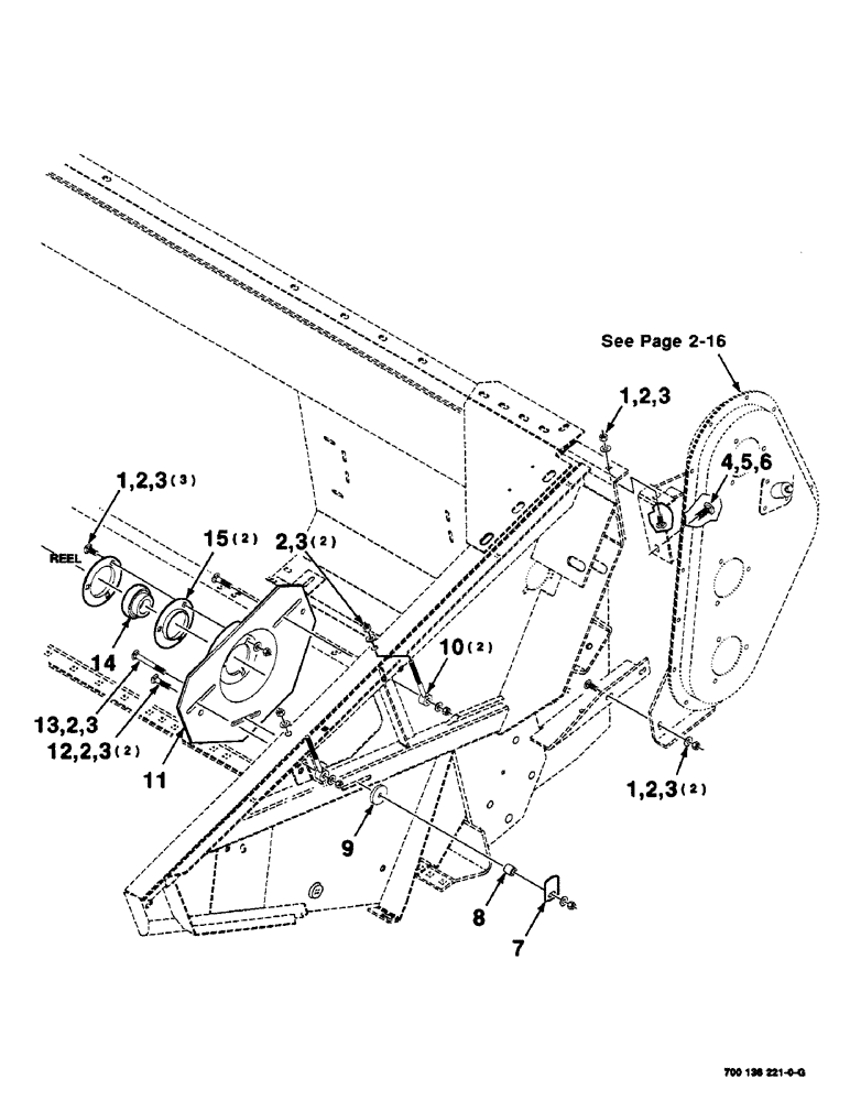 Схема запчастей Case IH SC412 - (2-14) - REEL DRIVE ASSEMBLY (LEFT) (09) - CHASSIS