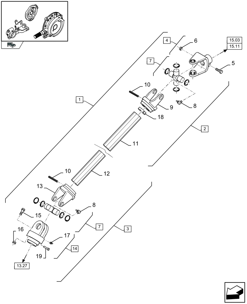 Схема запчастей Case IH LB333R - (15.02[01]) - KNOTTER TRANSMISSION (15) - KNOTTER /WRAPPER