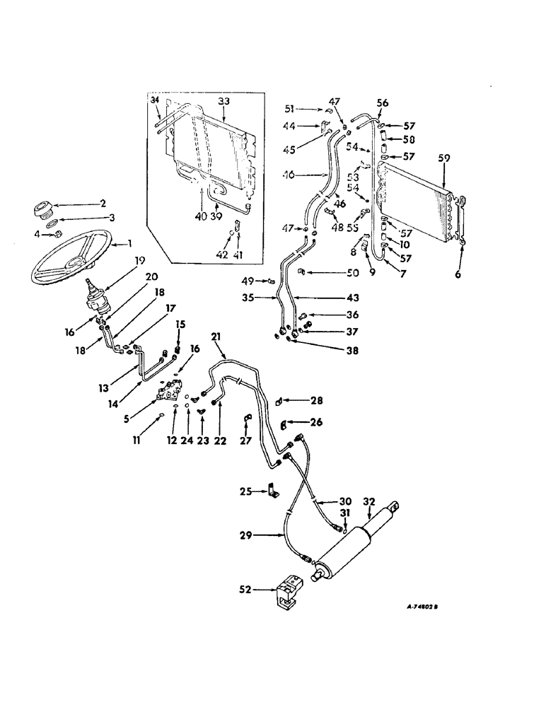 Схема запчастей Case IH 2706 - (J-05) - STEERING MECHANISM, POWER STEERING, INTERNATIONAL TRACTORS Steering Mechanism