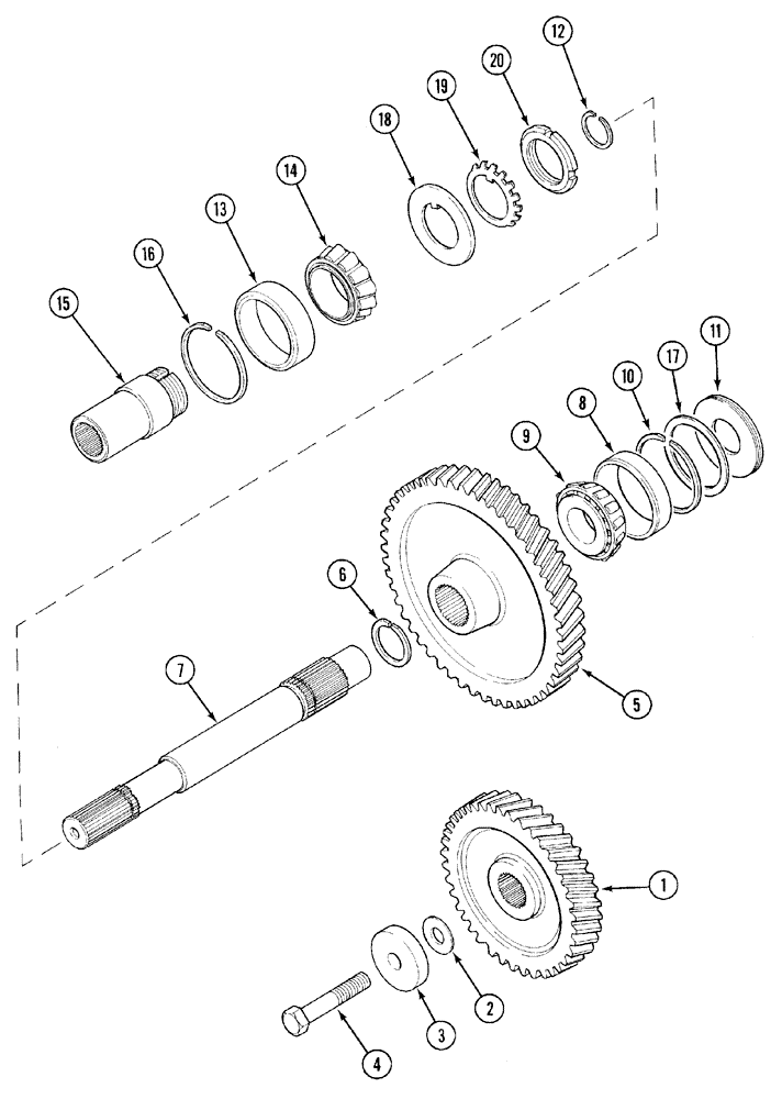 Схема запчастей Case IH MX100C - (06-06) - TRANSMISSION MAIN SHAFT, WITHOUT CREEP SPEED (06) - POWER TRAIN