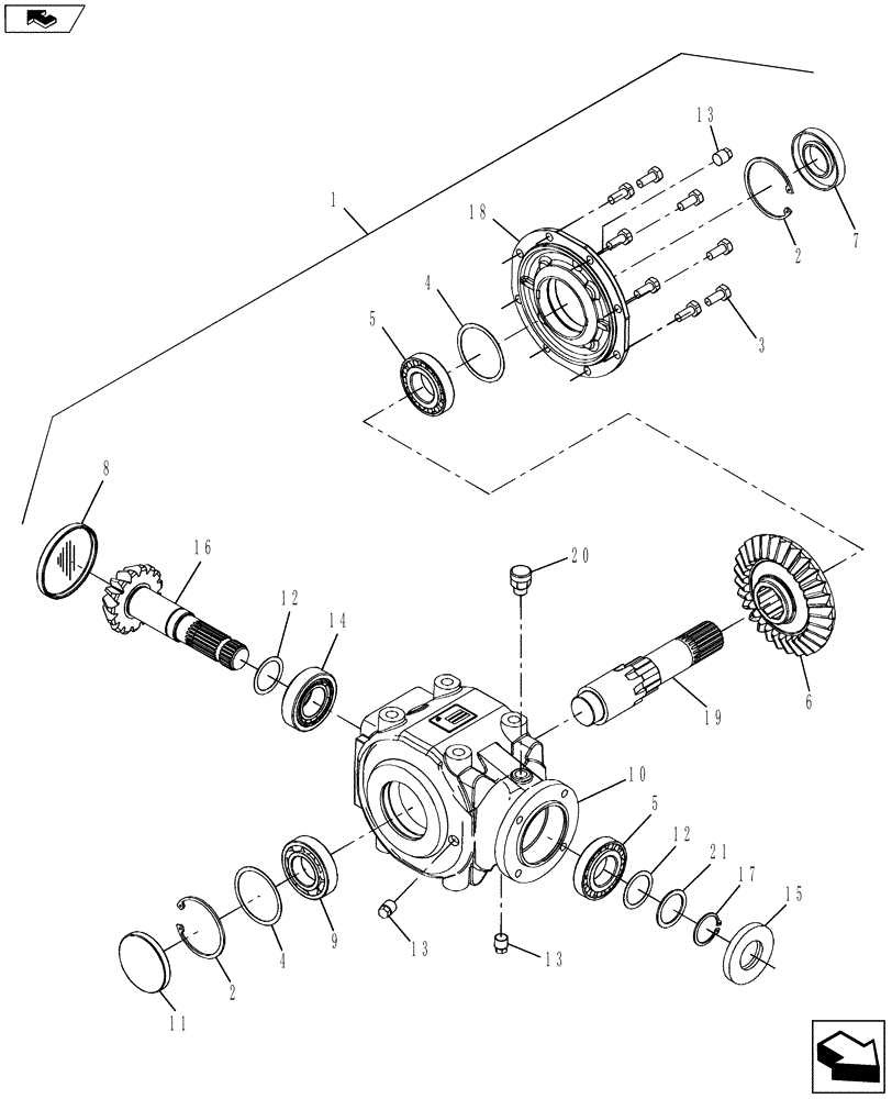 Схема запчастей Case IH RB455A - (31.220.02) - GEARBOX, 540 RPM (31) - IMPLEMENT POWER TAKE OFF