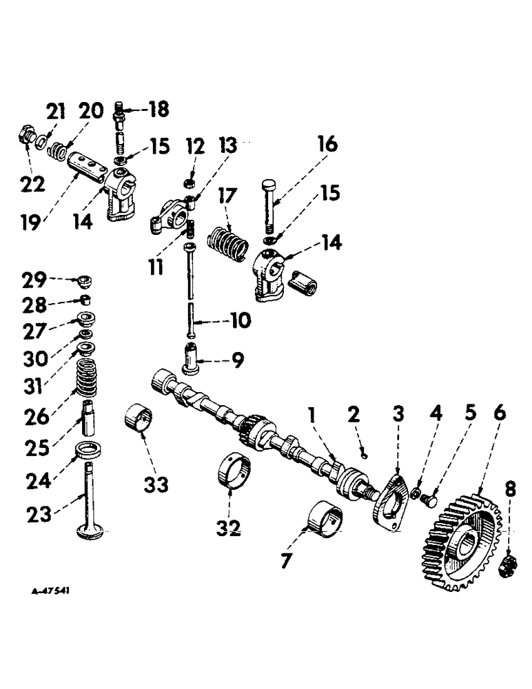 Схема запчастей Case IH 300 - (062) - DIESEL ENGINE, CAMSHAFT, VALVES AND VALVE LEVERS (01) - ENGINE