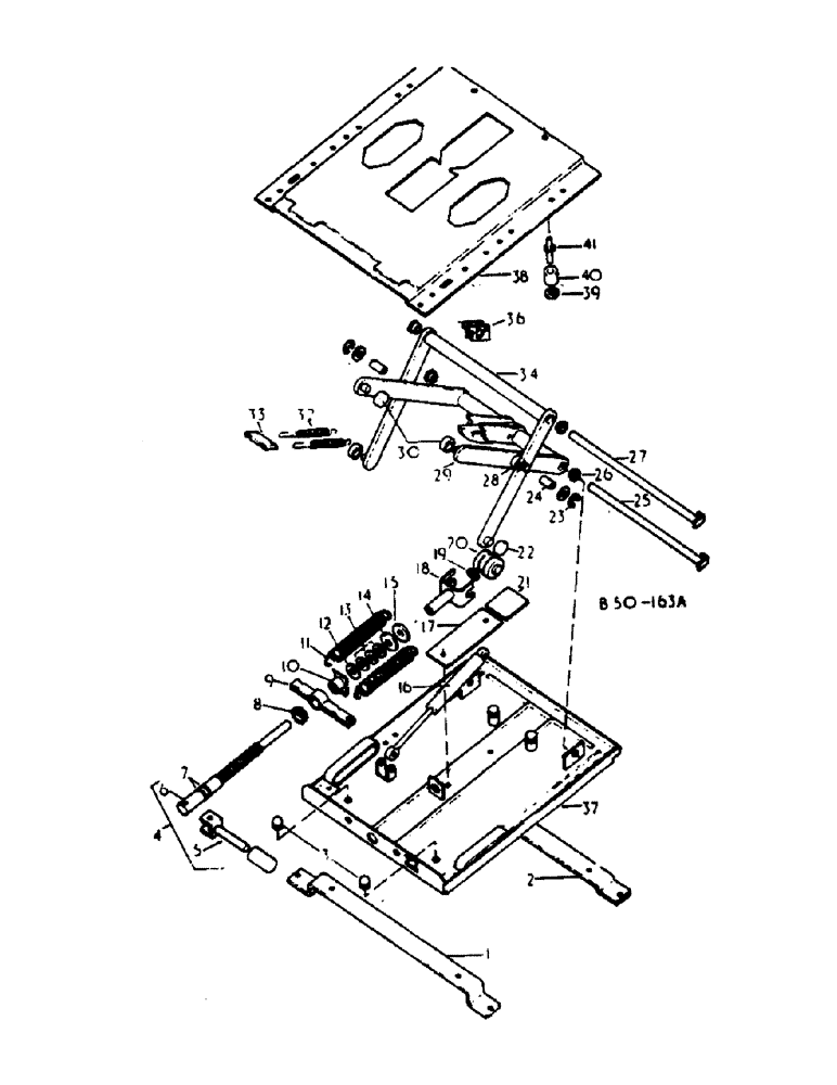 Схема запчастей Case IH 684 - (13-13) - SUPERSTRUCTURE, SEAT, W/ BEFORE & AFTER & HEIGHT ADJUSTMENT, GRAMMAR, SEAT SUSPENSION (05) - SUPERSTRUCTURE