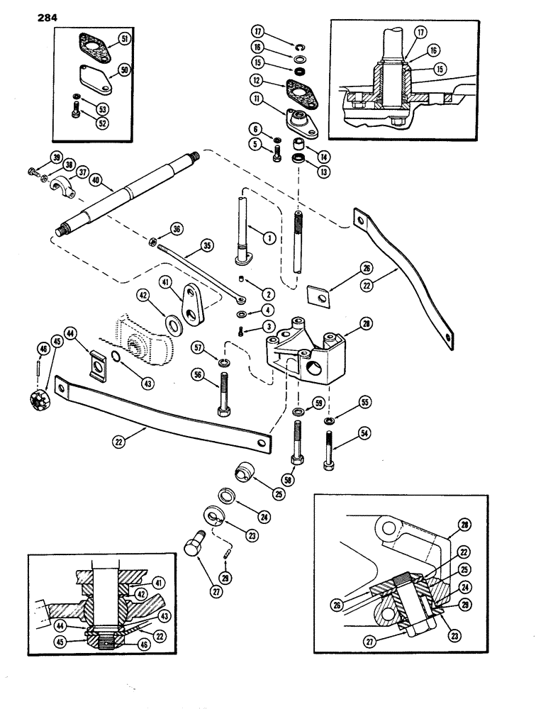 Схема запчастей Case IH 770 - (284) - D.O.M. LOWER SENSING LINKAGE (09) - CHASSIS/ATTACHMENTS