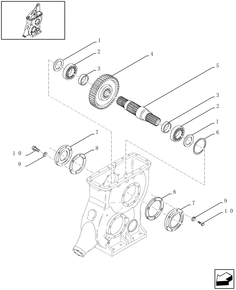 Схема запчастей Case IH LBX431S - (03.09[01]) - MAIN GEARBOX (03) - MAIN GEARBOX