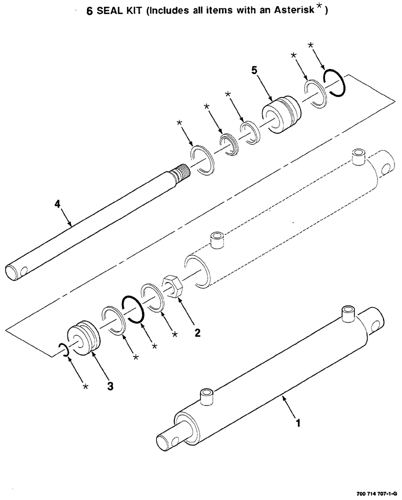 Схема запчастей Case IH RS561 - (08-056) - HYDRAULIC CYLINDER ASSEMBLY (KICKER) (2 INCH BORE X 12 INCH STROKE) (07) - HYDRAULICS