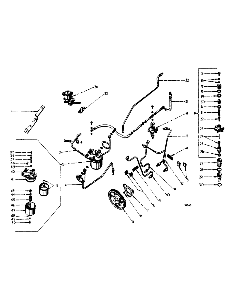 Схема запчастей Case IH B275 - (025) - DIESEL ENGINE, INJECTION SYSTEM AND PRE-COMBUSTION CHAMBER, BD-144/17289A UP (01) - ENGINE