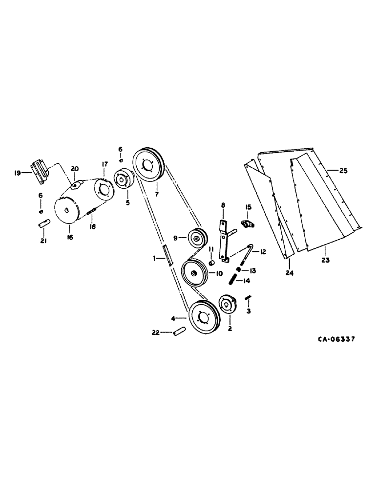 Схема запчастей Case IH 1420 - (25-12) - GRAIN AND TAILINGS ELEVATORS, GRAIN ELEVATOR DRIVE Elevators