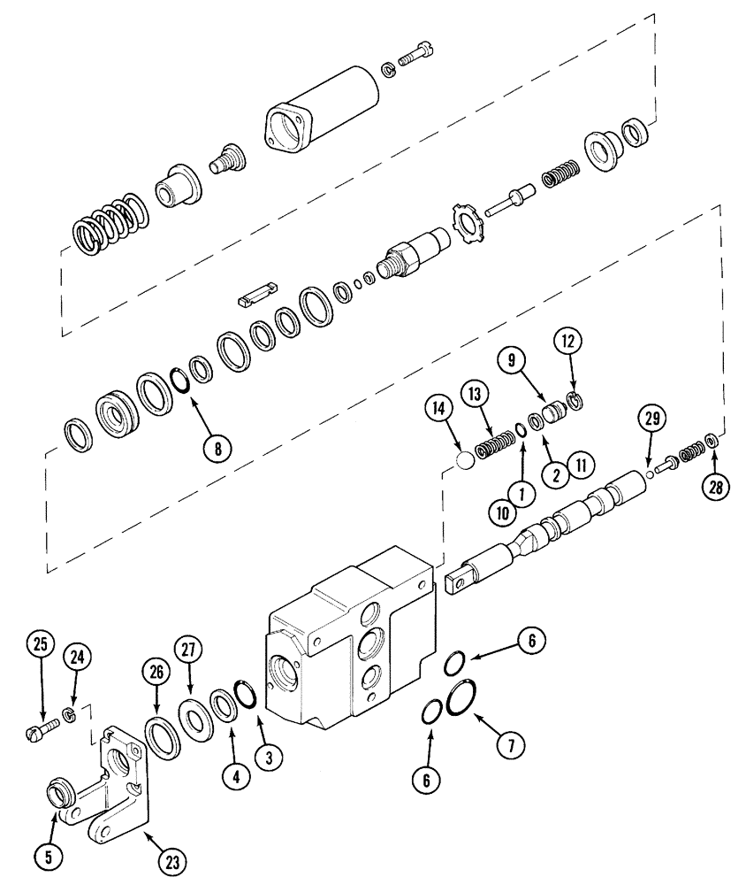 Схема запчастей Case IH C60 - (08-15) - AUXILIARY VALVES (08) - HYDRAULICS