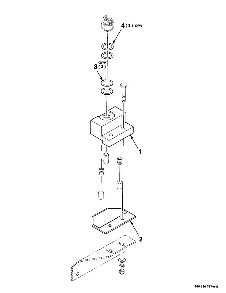 Схема запчастей Case IH 8465T - (9-90) - SWITCH MOUNTING KIT, TWINE ARM, 700130717 SWITCH MOUNTING KIT COMPLETE Decals & Attachments