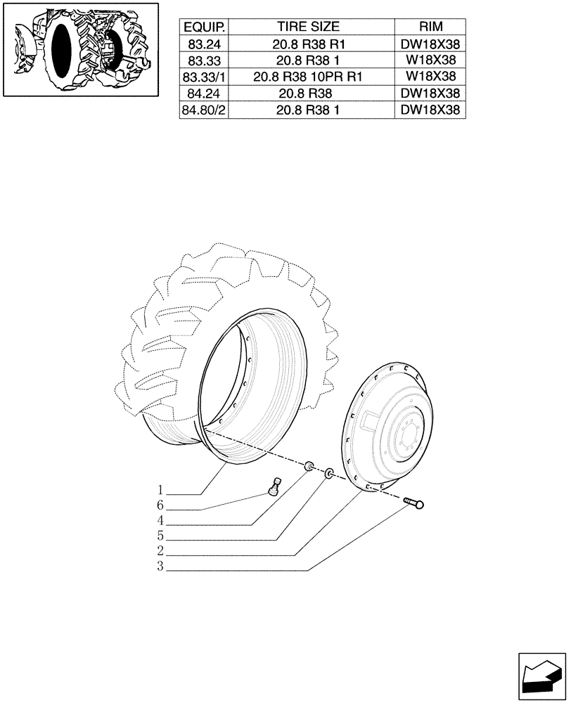 Схема запчастей Case IH MXM120 - (83.00[08]) - DRIVE WHEELS (11) - WHEELS/TRACKS