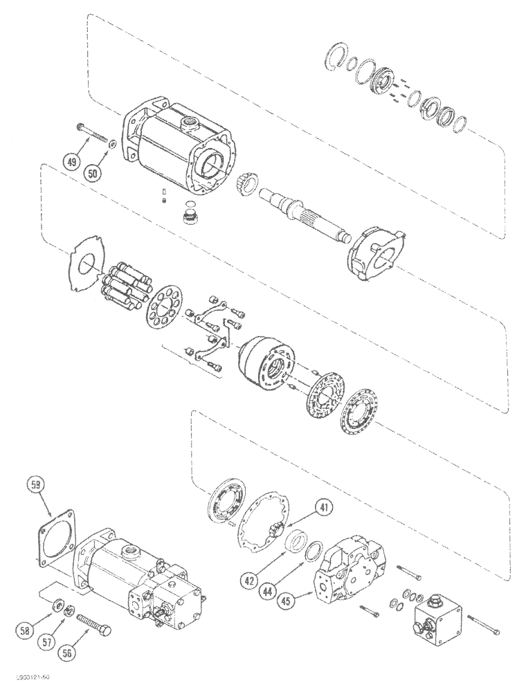 Схема запчастей Case IH 1620 - (6-28) - HYDROSTATIC MOTOR (CONT) (03) - POWER TRAIN