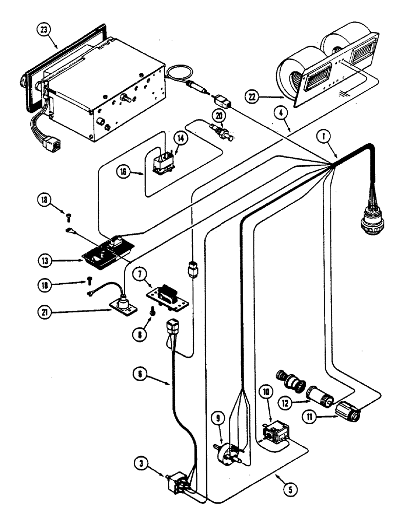 Схема запчастей Case IH 2590 - (4-101A) - CAB HEADLINER WIRING, CAB SERIAL NUMBER 12050251 AND AFTER (04) - ELECTRICAL SYSTEMS