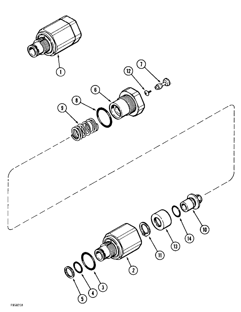 Схема запчастей Case IH 9380 QUADTRAC - (8-064) - PRIORITY REMOTE HYDRAULIC VALVE KIT, WITH LOAD CHECK (CONTD) (08) - HYDRAULICS