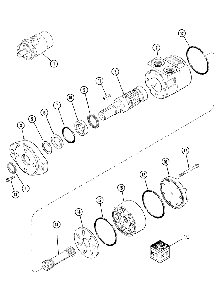 Схема запчастей Case IH 1010 - (08-06) - REEL DRIVE MOTOR (08) - HYDRAULICS