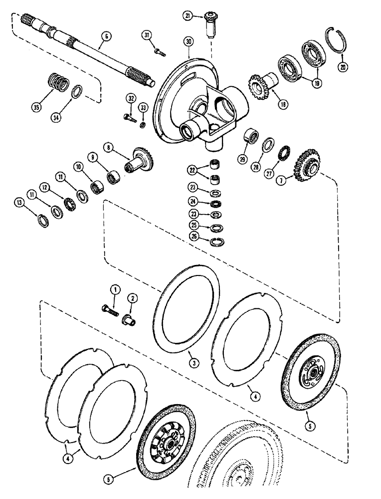 Схема запчастей Case IH 1370 - (106) - TORQUE LIMITER AND PUMP DRIVE (06) - POWER TRAIN