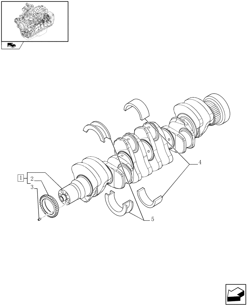 Схема запчастей Case IH F4GE9684B J600 - (0.08.0) - CRANKSHAFT (2852304) 