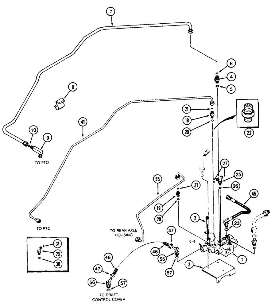 Схема запчастей Case IH 8940 - (8-006) - PTO HYDRAULICS (08) - HYDRAULICS